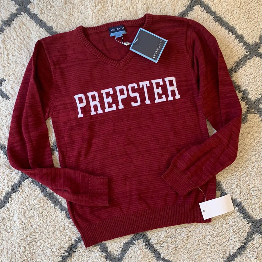 Andy & Evan Maroon Prepster Sweater